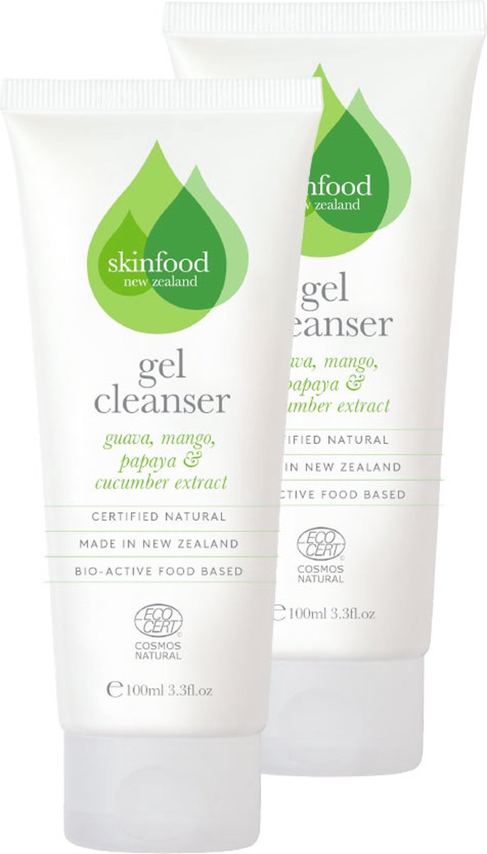 SKINFOOD NZ Skincare Gel Cleanser - Gezichtsreiniger - Voor Normale tot Vettige Huid - Vegan & Dierproefvrij - 100ml