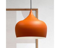 Bamyum Hanglamp Keukenlamp Hangend I Kreis I Ø30 cm E27 Metalen Retro Hanglamp Voor Alle Kamers - Oranje