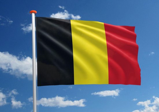 Belgische vlag - vlaggen - Belgie - 90/150cm -Belgium - Met poolgeleider |  bol.com