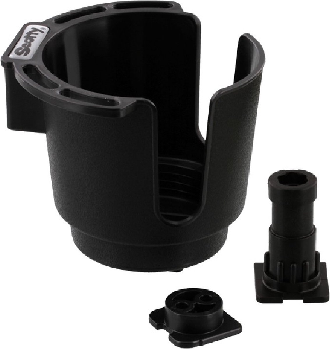 Scotty Cup Holder Rod Holder Post + Bulkhead Gunnel Mount - Zwart
