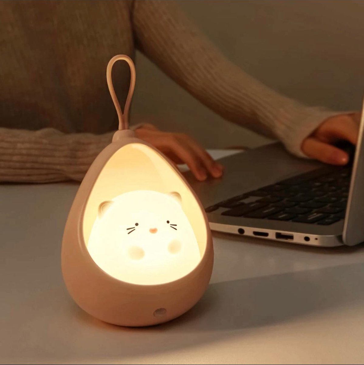 MediAcous Nachtverlichting, 2000 mAh babynachtlampje met 7 kleuren