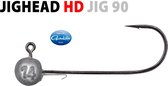 Spro Round HD Jighead - 8/0 - 24g - Loodkop - Zwart