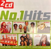 Albumhoes No.1 Hits met vierkante foto's van artiesten zoals Leo Sayer en Blondie.