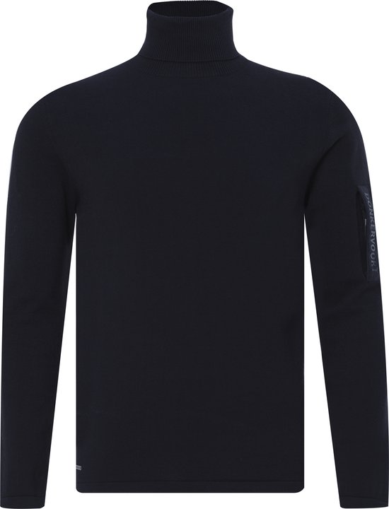 95sCloud Herentrui met col, slim fit, lange mouwen, dunne gebreide trui met lange mouwen