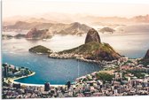 WallClassics - Acrylglas - Suikerbroodberg Rio de Janeiro - 120x80 cm Foto op Acrylglas (Met Ophangsysteem)