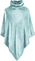 Moodit Fleece Poncho, Licht Blauw - 80 x 80 cm - Polyester