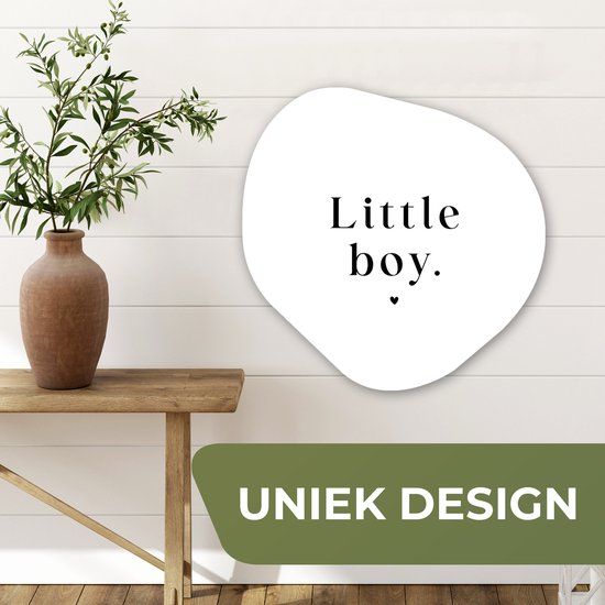Décoration murale bio - Décoration murale en plastique - Peinture bio - Enfants - Dictons - Petit garçon - Citations - Garçons- 60x60 cm - Forme miroir bio sur plastique