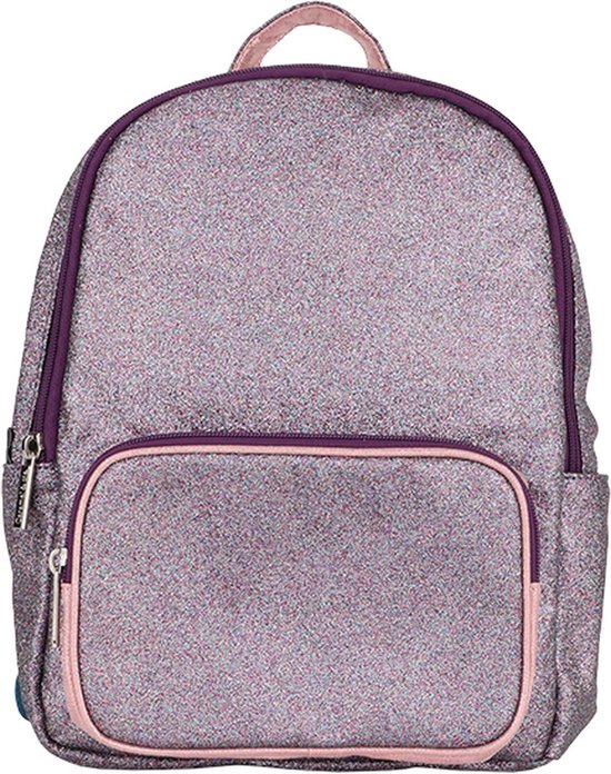 Caramel Cie Glitter rugzak voor kleuters violette paillette bol