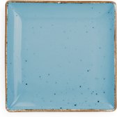 BonBistro Plat bord 11x11cm blauw Collect (Set van 6)