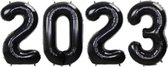 Folie Ballon Cijfer 2023 Oud En Nieuw Versiering Nieuw Jaar Feest Artikelen Happy New Year Decoratie Zwart - XL Formaat