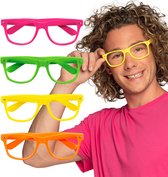 Boland - Partybril assorti Neon - Volwassenen - Geen verkleedthema -