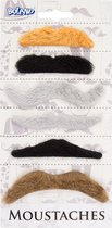 Set 6 moustaches Natural promo