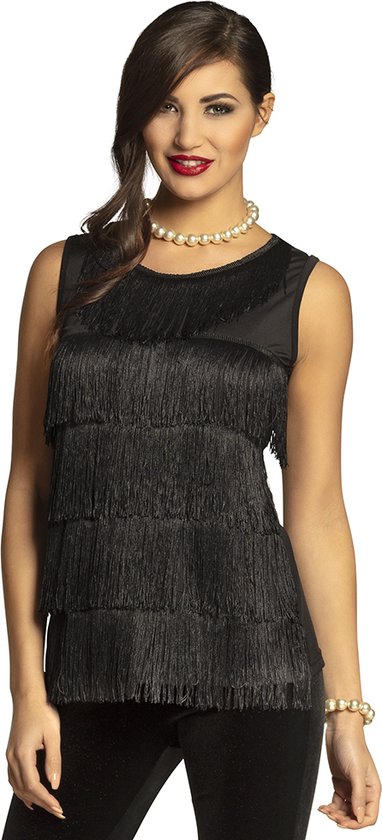Boland - Top Flapper zwart (M) - Volwassenen - Charleston - 20's - Roaring Twenties