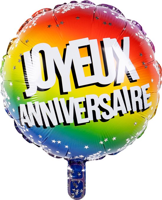 6 Ballons 50 ans multicolore -Décoration anniversaire
