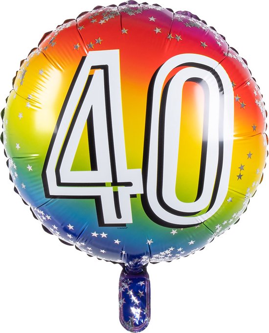 Boland - Folieballon cijfer(45 cm) 40 - Multi - Cijfer ballon
