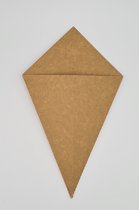 Cone bag Carton petit 50 pièces - frietzak carton - respectueux de l'environnement - chips bag 225mm x 130mm - chips - chips - cone bag - chips bag