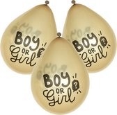 Boland - 6 Latex ballonnen 'Boy or Girl?' - Multi - Knoopballon