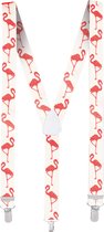 Boland - Bretels Flamingo - Volwassenen - Unisex - Flamingo - Dieren - Hawaii - Tropisch - Zomer