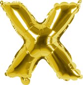 Boland - Folieballon 'X' goud X - Goud - Letterballon