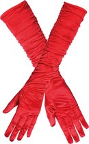 Boland - Handschoenen elleboog Hollywood rood Rood - Volwassenen - Vrouwen - Showgirl - Glitter and Glamour