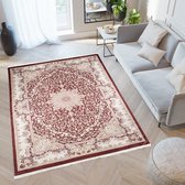 Tapiso Victoria Rug Persian Vintage Anti Slip Red Carpet Size- 80x150