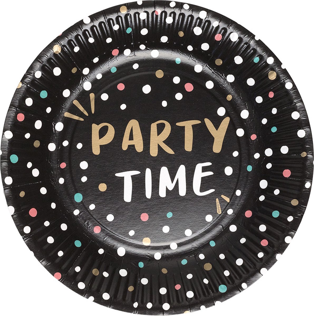 Boland - 8 Papieren bordjes 'Party Time' - Glitter & Glamour - Glamour - NYE - Oudjaarsavond - Verjaardag