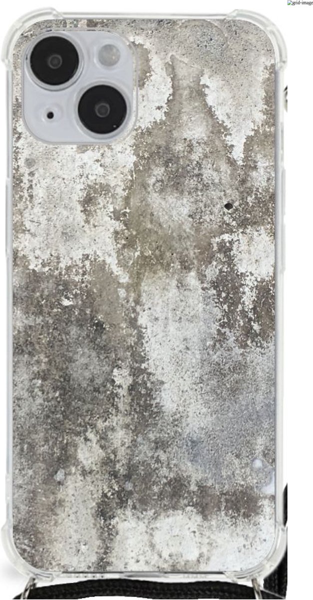 iPhone 14 Plus Anti-Shock Hoesje Beton Print