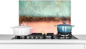 Spatscherm keuken - Verf - Abstract - Pastel - Goud - Luxe - Design - Keuken achterwand - 70x50 cm - Spatwand - Spatscherm