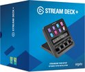 Doos van de Elgato Stream Deck+ met een afbeelding van het apparaat.