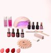 Pink Gellac - Gellak Starterspakket Premium Elegant met 4 kleuren en LED lamp - Gel Nagellak, Gel Lak, Gelnagels - Manicure Set