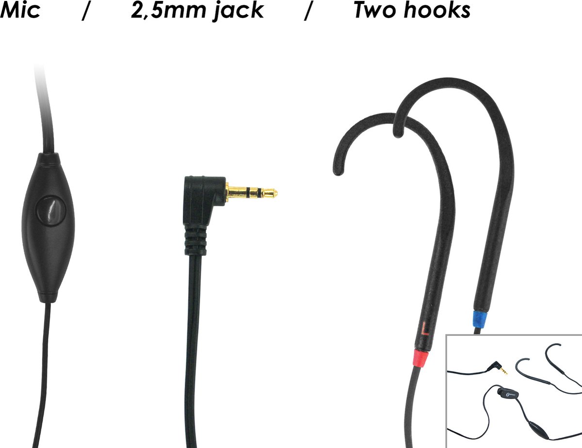 Goedkoopste GEEMARC CL Hook 6 Duo met 2x INDUCTIE 'HAAK' - LUISTERHULP met microfoon - voor gebruikers van een GEHOORAPPARAAT - 2,5 mm aansluiting