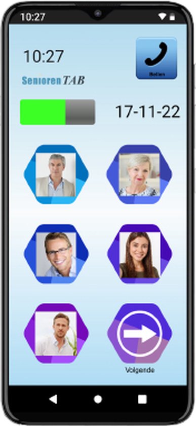 SeniorenTAB Easy Smartphone - Bellen en Videobellen via foto's - 32GB - 4G  - Simlock... | bol.com