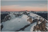 WallClassics - Poster Glossy - Mountain Top with Snow - 120x80 cm Photo sur Papier Poster avec Finition Brillante