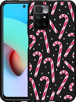 Coque Xiaomi Redmi 10 2022 Cannes de bonbon Zwart