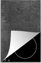 KitchenYeah - Inductie beschermer - Inductie mat - Beton print - Industrieel - Betonlook - Zwart - Kookplaat - Inductie fornuis - 30x52 cm - Afdekplaat voor kookplaat
