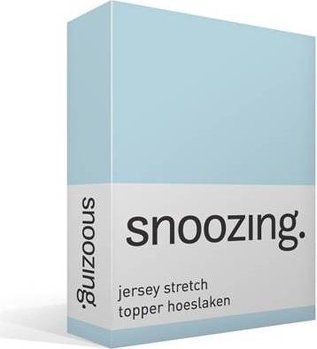 Snoozing Jersey Stretch - Topper - Hoeslaken - Tweepersoons - 140/150x200/220 cm - Hemel