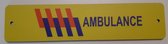 Autobordje AMBULANCE dibond – lang 22 cm x 5 cm