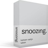 Snoozing - Satin de coton - Feuille - Simple - 150x260 cm - Gris