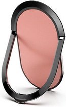 Luxe Roze ovale ring vinger houder- standaard voor telefoon of tablet / super dun