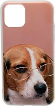 ADEL Siliconen Back Cover hoesje Geschikt Voor iPhone 11 - Ondeugende Hond