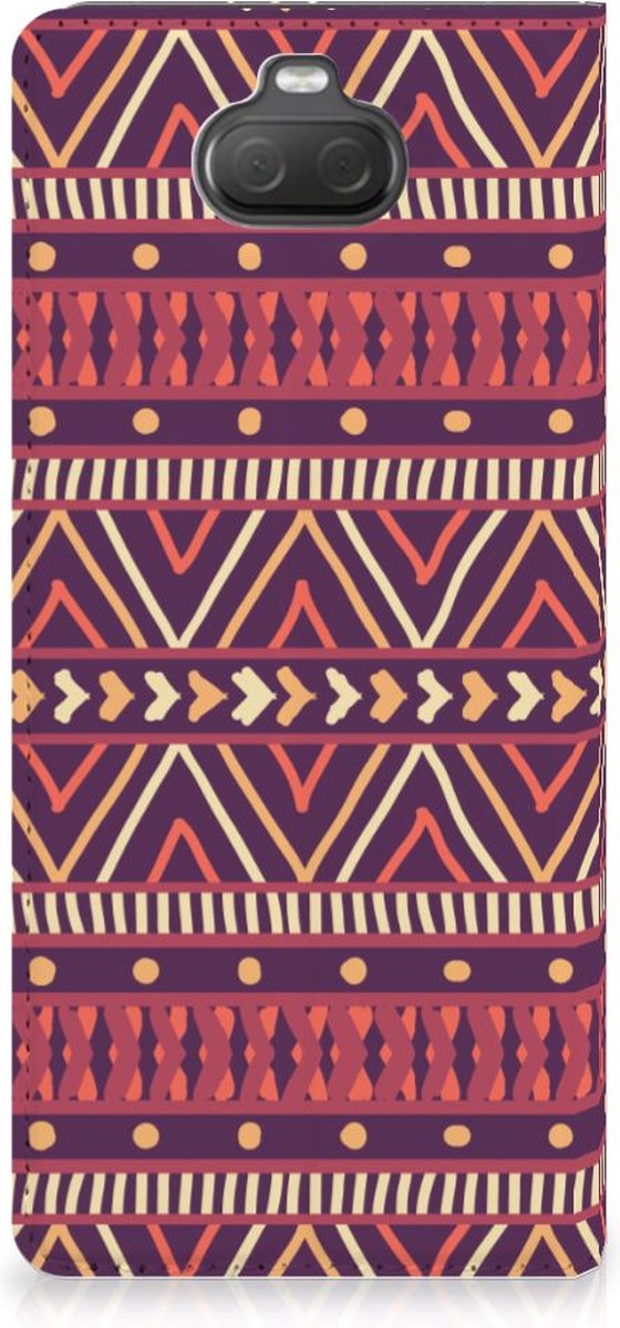 Sony Xperia 10 Hoesje met Magneet Aztec Paars