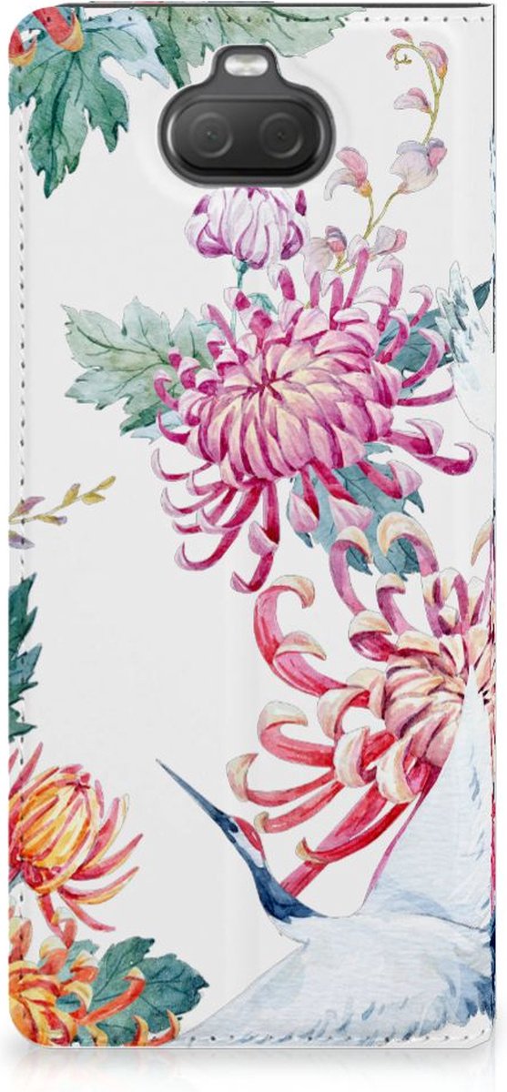 Sony Xperia 10 Hoesje maken Bird Flowers
