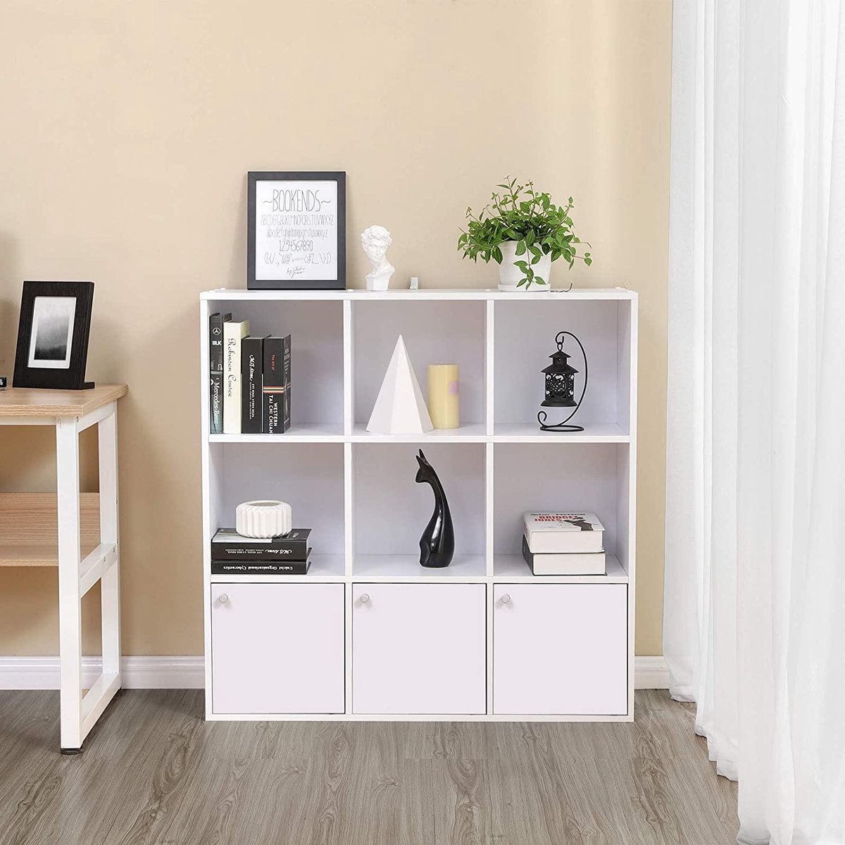 Ikea Kallax Plank, boekenkast, wandrek, ruimteverdeler in wit (42 x 112 cm