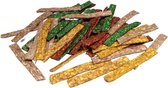 Huisdierspeciaalzaak. 50 platte staafjes hondensnacks. ca. 11 cm. Kauwstaafjes