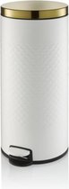 Swan Gatsby Retro Pedaalemmer – 30 Liter – Wit/Goud