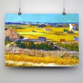 Poster Oogst in La Crau - Vincent van Gogh - 70x50cm