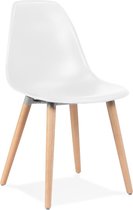 Alterego Scandinavische design stoel 'GLORIA' wit