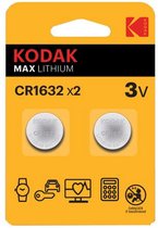 Paquet de 2 piles Knoopcel au lithium KODAK CR1632