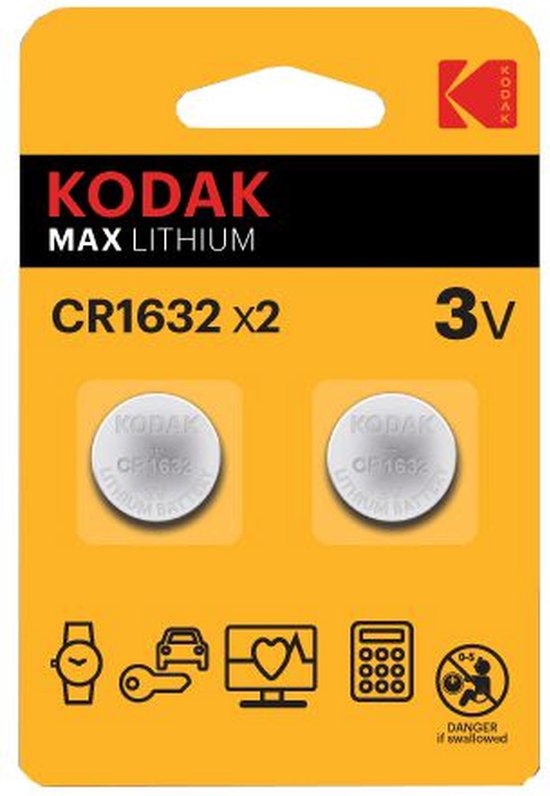 KODAK Lithium Knoopcel CR1632 2-pack