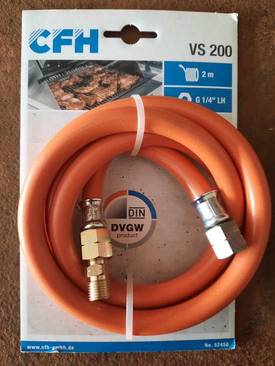 Gasslang gas slang 2 meter G1/4 aansluiting koppel / verlengstuk gasbrander... | bol.com